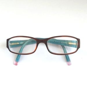Esprit ET 17344 Women's Teal and Rose Pink Rectangular Eyeglasses 49-16-135